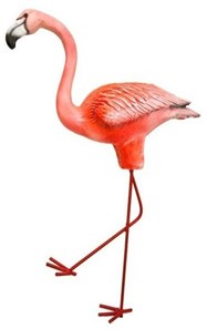 Садовая фигурка Фламинго большой, H 23 см D 15 см