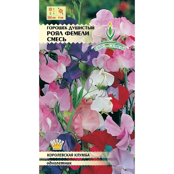 Семена цветов, Душистый горошек Роял Фемили, 1 гр, ЕВРО-СЕМЕНА