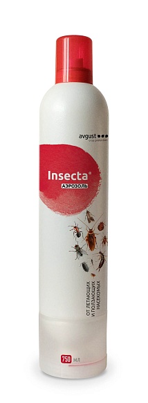 Аэрозоль INSECTA от всех летающих и ползующих насекомых в помещениях, 750 мл, Август