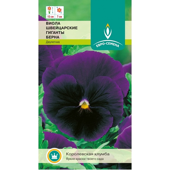 Семена цветов, Виола или фиалка рогатая Анютины глазки Берна, 0,1 гр, ЕВРО-СЕМЕНА