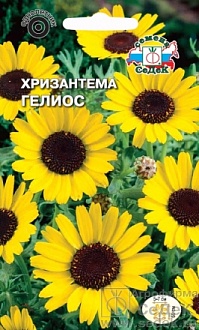 Семена цветов, Хризантема Гелиос сегетум, ярко-желтая Евро, 0,5 гр, Седек