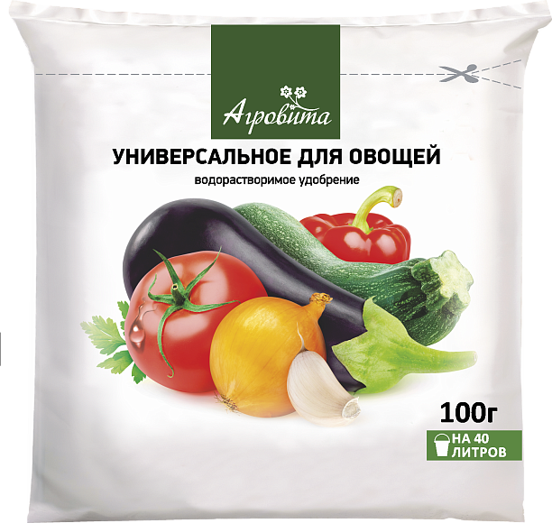 Удобрение Агровита для овощей Универсальное, пакет 100 гр, Нов-Агро