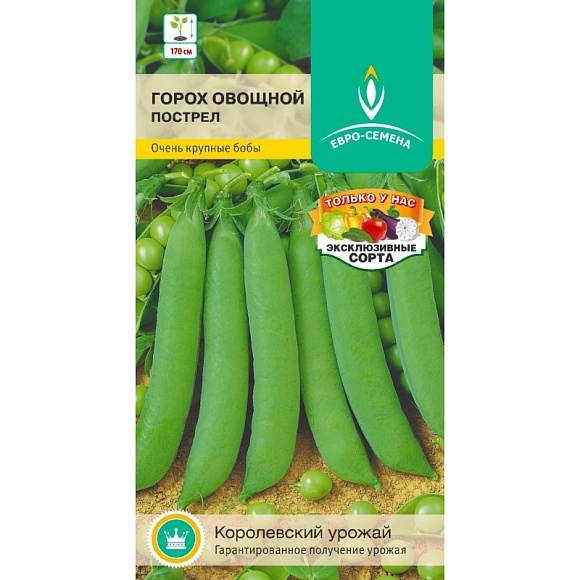 Семена овощей, Горох Пострел среднеспелый, 5 гр, ЕВРО-СЕМЕНА