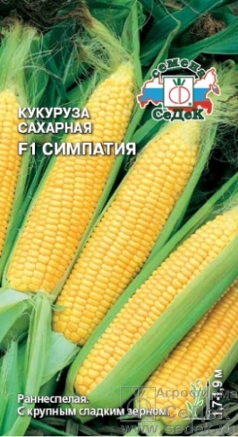 Семена овощей, Кукуруза Симпатия F1 Евро, 4 гр, Седек