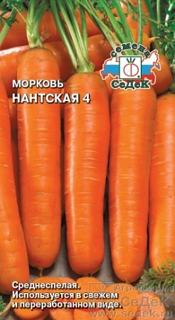 Морковь Нантская 4 Евро, 2 гр Седек