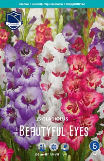 Семена цветов, Гладиолусы Beautyful Eyes (Комби)