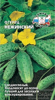 Семена овощей, Огурец Нежинский 0,5 г Евро, 0,5 гр, Седек