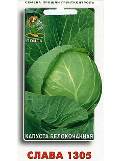 Капуста Слава 1305 белокочанная среднепоздняя ЕВРО-СЕМЕНА, 0,5 гр