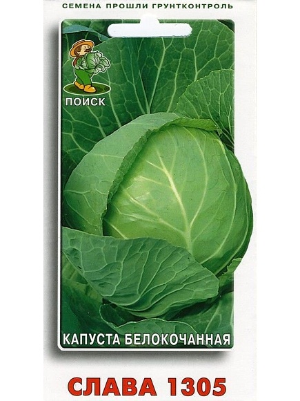 Капуста Слава 1305 белокочанная среднепоздняя ЕВРО-СЕМЕНА, 0,5 гр