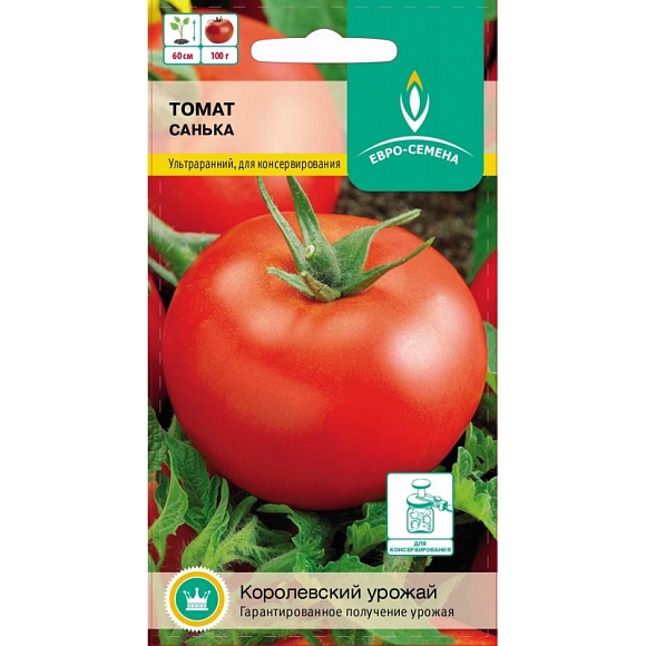 Семена овощей, Томат Санька 1, детерминантный низкорослый, 5 шт, ЕВРО-СЕМЕНА