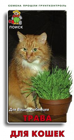 Трава для кошек цветной пакет 10 гр Поиск